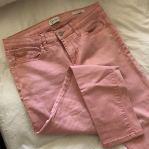 Rolled crop skinny jeans